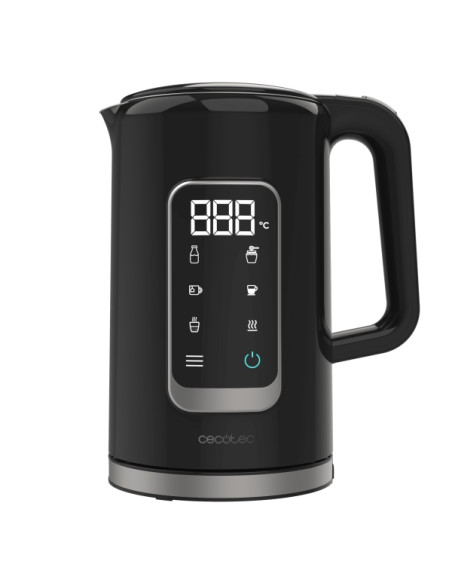 Cecotec Thermosense 500 Touch Hervidor de Agua de 1.7L - Potencia 2200W - Base 360º - Pantalla Digital - Temperatura Regulable -