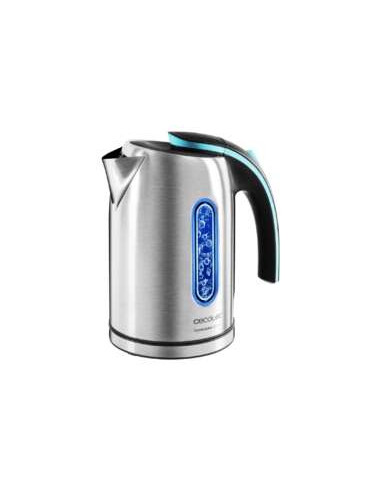 Cecotec ThermoSense 220 Steel Hervidor de Agua 1630W - Capacidad 1,2L - Acero Inoxidable - Libre de BPA - Filtro Antical - Base