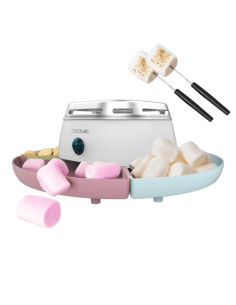 Cecotec Fun and Sugar Marshmallow Maquina para Calentar Malvaviscos - 270W - Seguro - 2 Tenedores Metalicos - Compartimentos Des