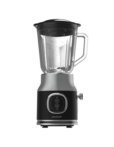 Cecotec RetroTwist Black Batidora de Vaso - Potencia 800W - Capacidad Jarra 1L - Estilo Retro - Cuchillas Recubiertas de Titanio