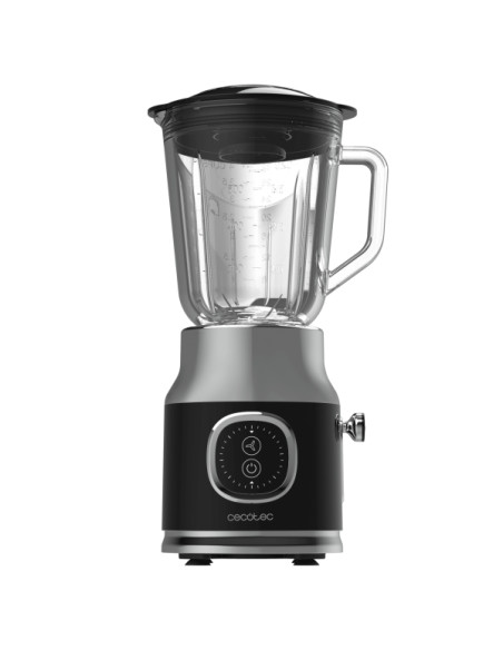 Cecotec RetroTwist Black Batidora de Vaso - Potencia 800W - Capacidad Jarra 1L - Estilo Retro - Cuchillas Recubiertas de Titanio