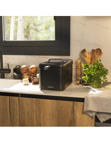 Cecotec Cleanfry Luxury 4000 Freidora Electrica - 3270W - Capacidad 4.2L - Pantalla Digital - 5 Programas Predefinidos - Filtro