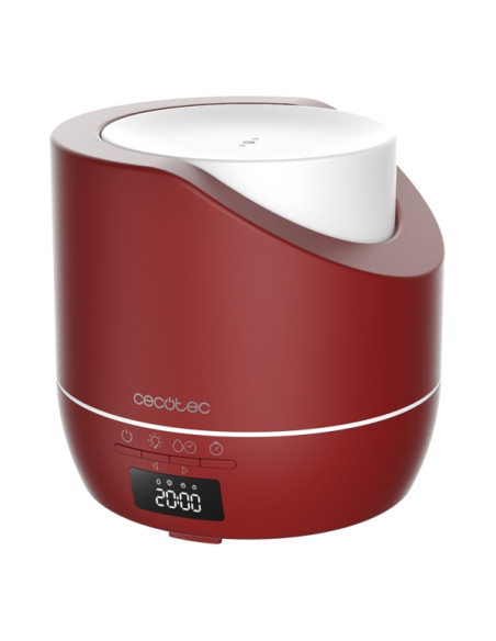 Cecotec PureAroma 500 Smart Garnet Humidificador de Aromaterapia - Capacidad 500ml - Pantalla LED - Temporizador 12h - 3 Modos d