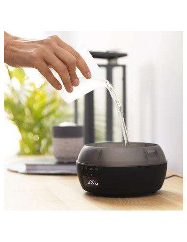 Cecotec PureAroma 550 Connected Black Woody Difusor de Aromas 500ml Bluetooth - Pantalla LED - Altavoz - Temporizador 12h - 3 Mo