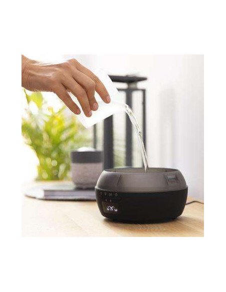 Cecotec PureAroma 550 Connected Black Woody Difusor de Aromas 500ml Bluetooth - Pantalla LED - Altavoz - Temporizador 12h - 3 Mo