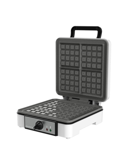 Cecotec Fun Gofrestone 4Inox Gofrera Cuadruple - 1200W - Antiadherente - Temperatura Regulable - Acero Inoxidable - Base Antides