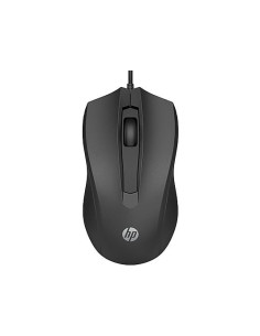 HP 105 Raton USB- Sensor Optico 1600 DPI - Diseño Ambidiestro Ergonomico - 3 Botones con Rueda de Desplazamiento - Ligero y Dura