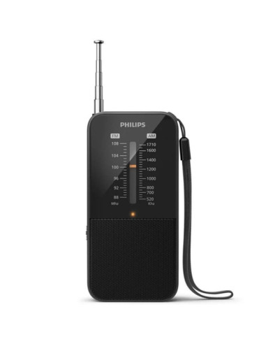 Philips TAR1509 Radio Portatil FM/AM Analógica - Sintonizacion Manual con Antena Telescopica - Indicador LED de Señal - Funciona