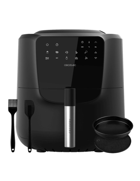 Cecotec Cecofry Rain Pack Freidora sin Aceite - 1550W - Autodosificador - Capacidad 5.5L - 8 Menus Preconfigurados - Panel Multi