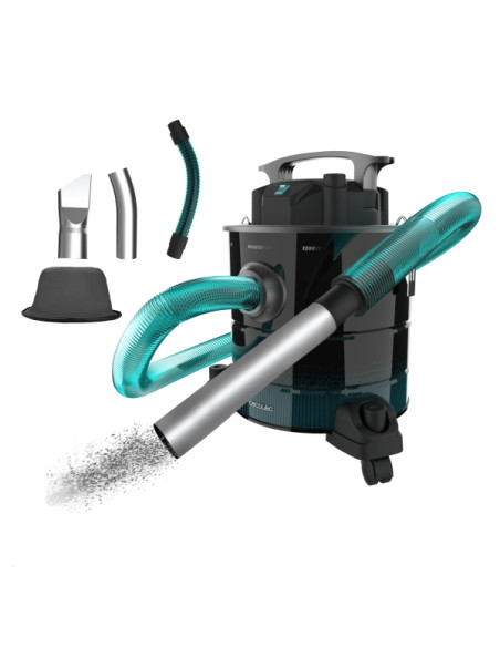 Cecotec Conga Ash 5000 Home Aspirador de Cenizas y Pellet - Potencia de 1200W - Capacidad 20L - Succion 18kPa - Ruedas y Asa - D