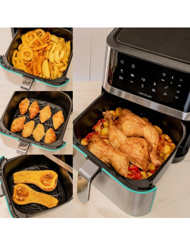 Cecotec Cecofry Supreme 8000 Freidora sin Aceite - Potencia de 1800W - Capacidad 8L - Rango de 30 a 200 C - 10 Modos Preconfigur