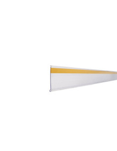 Soporte portaprecios q-connect adhesivo para estanteria etiqueta 27x1000 mm semi-transparente