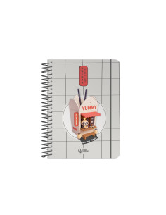 Agenda escolar liderpapel 26-27 espiral oriental semana vista a6+ bilingue 80g papel fsc fideos 2