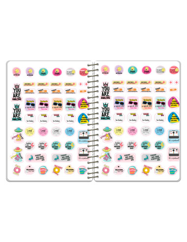 Agenda escolar liderpapel 26-27 espiral oriental dia pagina a6+ bilingue 80g papel fsc fideos