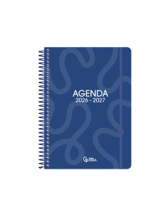 Agenda escolar liderpapel 26-27 espiral classic 2 dias pagina a5 bilingue 70g papel fsc color2 2