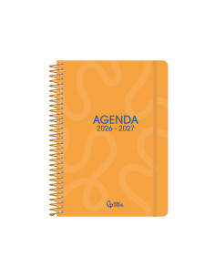 Agenda escolar liderpapel 26-27 espiral classic dia pagina a5 bilingue 70g papel fsc color4 2