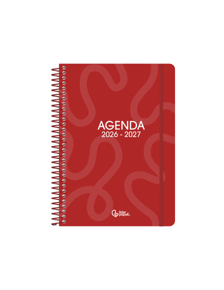 Agenda escolar liderpapel 26-27 espiral classic dia pagina a5 bilingue 70g papel fsc color1