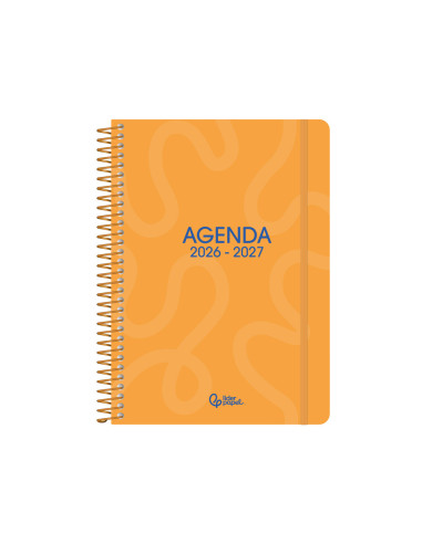 Agenda escolar liderpapel 26-27 espiral classic semana vista a5 bilingue 70g papel fsc color4