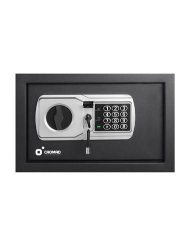 Cromad Caja Fuerte Electronica - Alto Nivel de Seguridad - De 3 a 8 Digitos - Bisagras Ocultas - Incluye Llave de Emergencia - 2