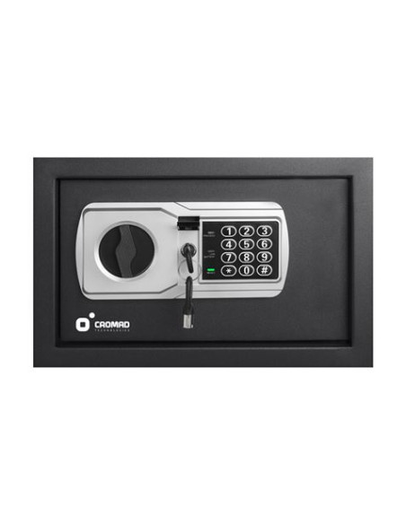 Cromad Caja Fuerte Electronica - Alto Nivel de Seguridad - De 3 a 8 Digitos - Bisagras Ocultas - Incluye Llave de Emergencia - 2