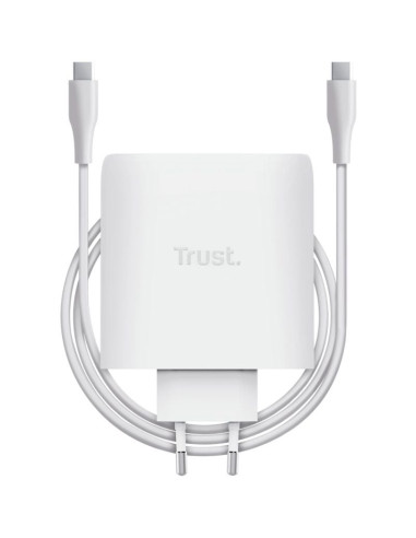 Cargador de Pared GaN Trust Maxo 100W/ 2xUSB Tipo-C/ Incluye Cable USB Tipo-C/ 100W