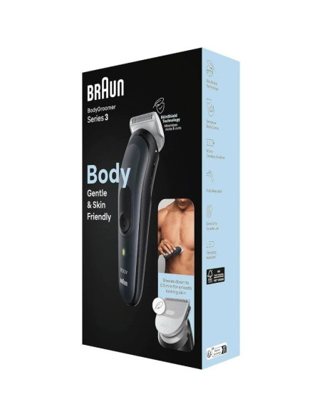 Cortapelos Braun BodyGroomer Series 3 BG3340/ con Batería/ 3 Accesorios