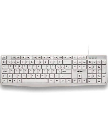 Teclado NGS Heritage HERITAGESPANISH/ Blanco