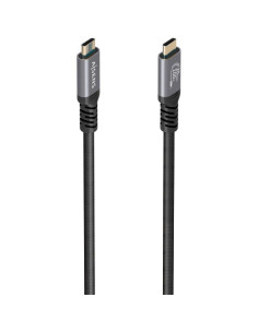 Cable USB 3.2 Tipo-C Aisens A107-0988/ USB Tipo-C Macho - USB Tipo-C Macho/ Hasta 100W/ 20Gbps/ 3m/ Negro