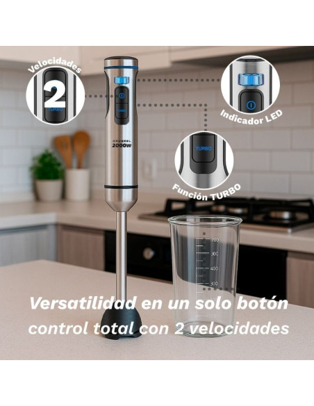 Batidora de mano Grunkel BM-2000EXTREME/ 2000W/ Capacidad 0.8L