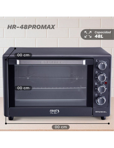 Horno de Sobremesa Grunkel HR-48PROMAX/ 2200W/ Capacidad 48L/ Negro