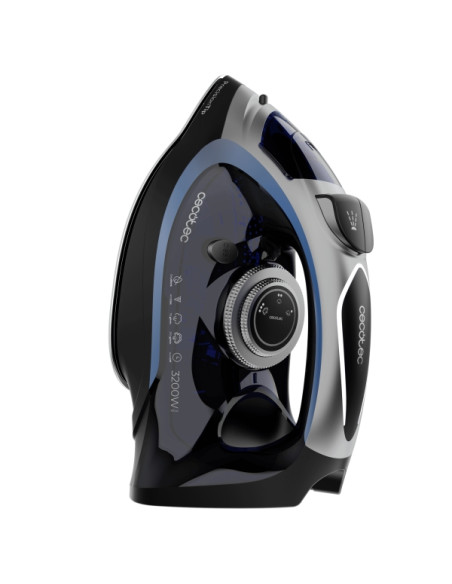 Cecotec IronHero 3200 Force Anodized Plancha de Ropa - Potencia 3200W - Suela Anodizada Ultradeslizante - Golpe de Vapor 270g/mi
