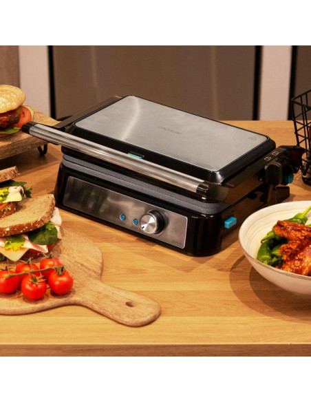 Cecotec Rock'n grill 1500 TakeandClean Stone Parrilla Electrica - 1500W - Placas Desmontables - Revestimiento Antiadherente - Ap