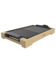 Cecotec Tasty and Grill 2000 Bamboo Black Plancha Electrica - 2000W - Antiadherente - Estructura Bambu - Termostato - Apta para