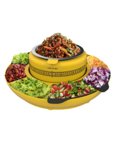 Cecotec Fun Taco Andale Maquina para Calentar Ingredientes para Tacos - 40W - Mantiene Calor - Organizador - Colorido y Divertid