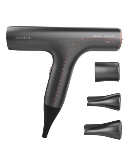 Cecotec Bamba Ionicare 6000 RockStar Soft Secador de Pelo 2 en 1 - Selector Tactil - Calentamiento Ultrarrapido - Rango de 140 a