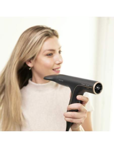 Cecotec Bamba Ionicare 6000 RockStar Soft Secador de Pelo 2 en 1 - Selector Tactil - Calentamiento Ultrarrapido - Rango de 140 a