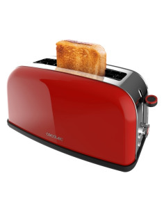 Cecotec Toastin' Time 850 Tostadora de Ranura Larga - 850W - Ranura Ancha - Acero Inoxidable - Apagado y Pop-Up Automatico - Aut