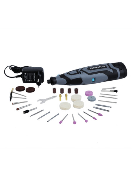Cecotec CecoRaptor Polish and Sand 1200 Ultra Multiherramienta Rotativa Inalambrica - 25.000rpm - Bateria 1.5Ah 12V - Autonomia