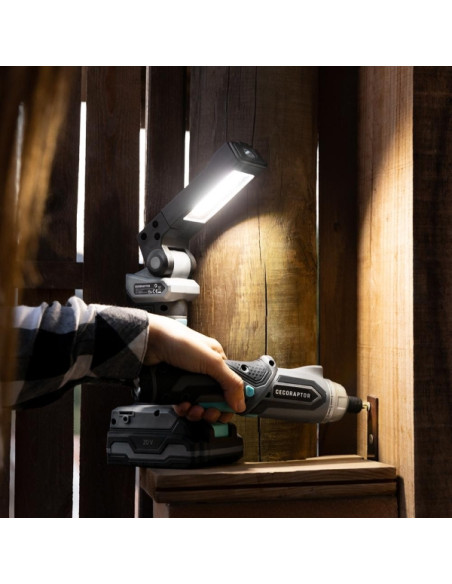 Cecotec CecoRaptor WorkLight 2020 Advance Linterna de Trabajo LED - 5W - Autonomia 4H - Bateria 2Ah 20V - 300 Lumenes - Cabezal