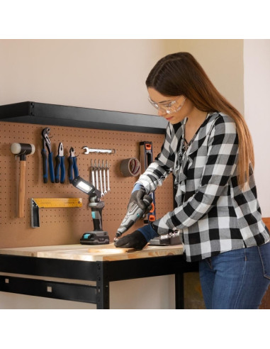 Cecotec CecoRaptor WorkLight 2020 Advance Linterna de Trabajo LED - 5W - Autonomia 4H - Bateria 2Ah 20V - 300 Lumenes - Cabezal