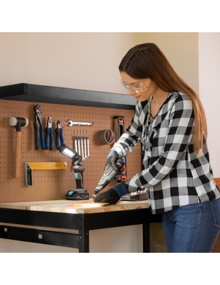 Cecotec CecoRaptor WorkLight 2020 Advance Linterna de Trabajo LED - 5W - Autonomia 4H - Bateria 2Ah 20V - 300 Lumenes - Cabezal