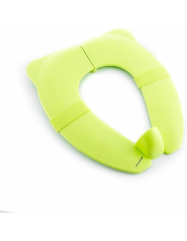 Innovagoods Foltry Reductor de Inodoro Plegable - Antisalpicaduras - Antideslizante - Facil Limpieza - 29x6x34cm - Color Verde