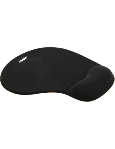 Alfombrilla para raton carlin reposamuñecas de gel color negro 190x230x20 mm