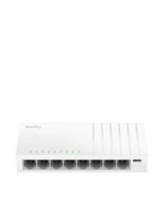 Cudy Switch 8 Puertos RJ45 - Alimentacion por USB-C - Capacidad Conmutacion 16Gbps - Indicadores LED - 138x61.5x24mm - Color Bla