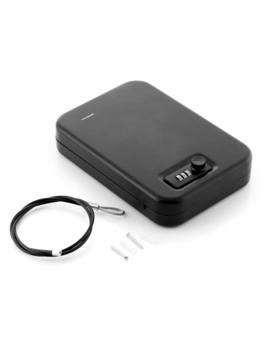 Innovagoods Prisaven Caja de Seguridad Portatil - Cable de Acero - Incluye Accesorios - Multifuncion - Cerradura de Combinacion