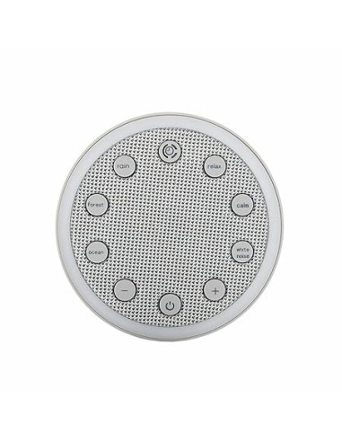 Innovagoods Slewel Maquina de Ruido Blanco - Autonomia 60min - Relajacion con Luz y Sonido - Bateria 400mAh - Antideslizante - A