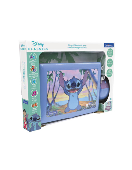 Ordenador portatil lexibook stitch educativo parlante biling e con 124 actividades en ingles y español