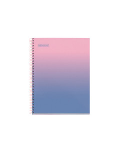 Cuaderno espiral miquelrius din a4 80 hojas cuadro 5 mm 90 gr gradient rosa/azul