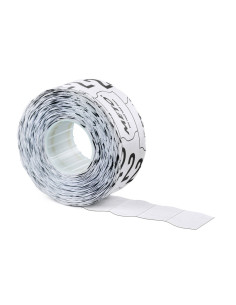 Etiquetas meto onduladas 26x16 mm lisa adh. 2 caja de 6 rollos de 1000 unidades