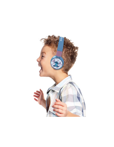 Auriculares plegables lexibook stitch 2 en 1 bluetooth con cable